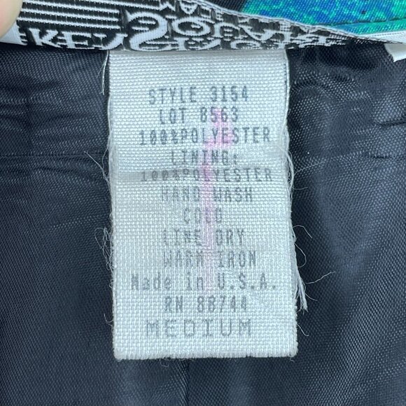 Vintage 90s Oversized Colorful Geometric Lightweight Blazer Jacket - Picture 8 of 12